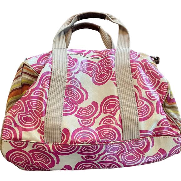 Tas Fossil Keyper Satchel Bag  Swirl Pink - Picture 2 of 9